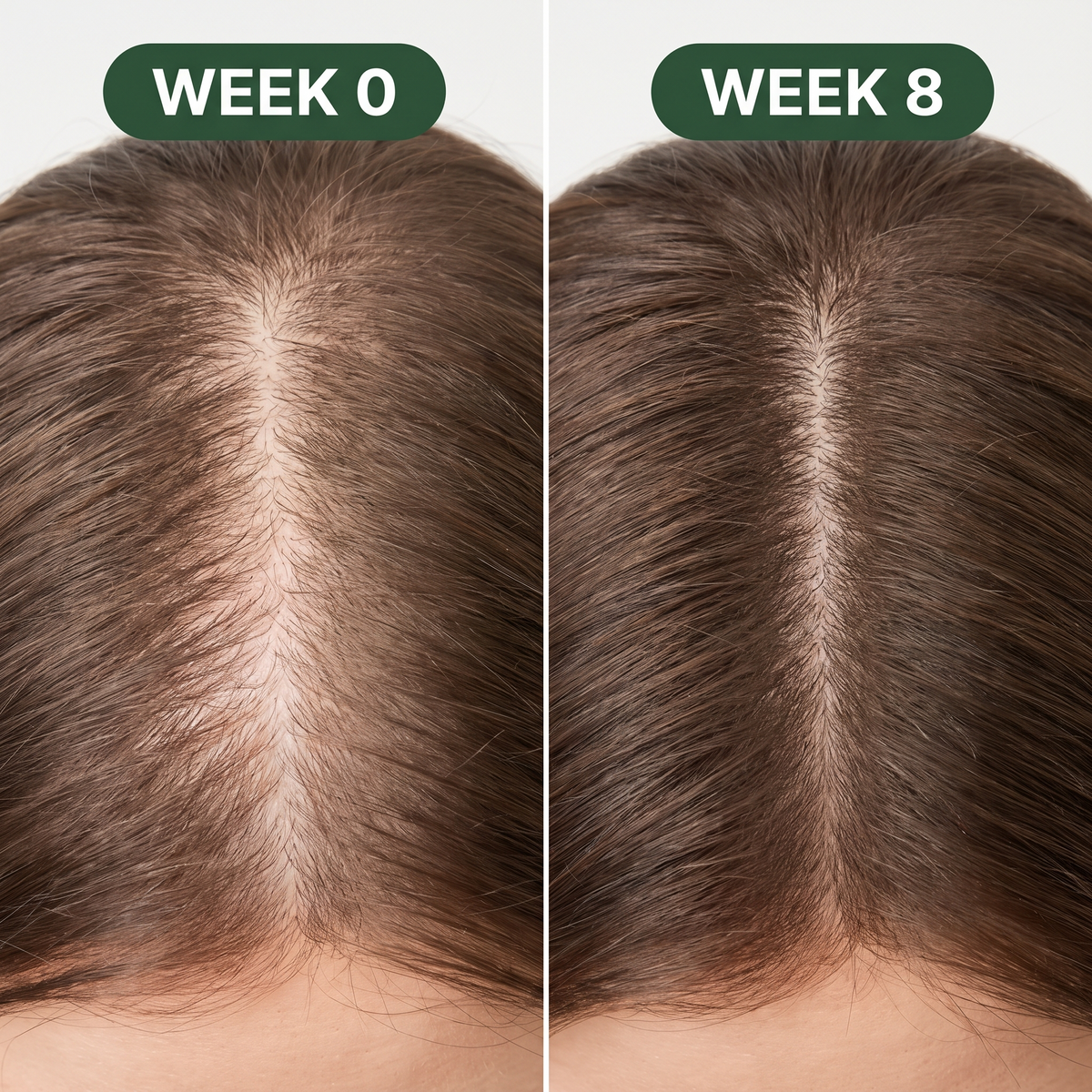 Part line at week 0 and week 8