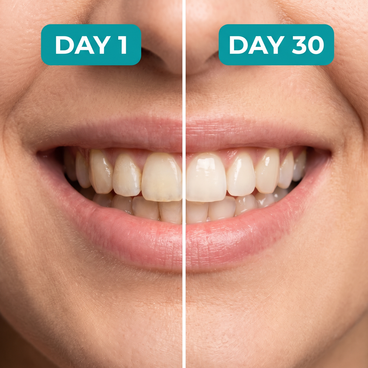 Smile on day 1 and day 30